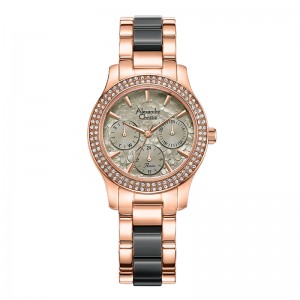 Alexandre Christie AC 2932 Rosegold Grey Flower BFBRGGR